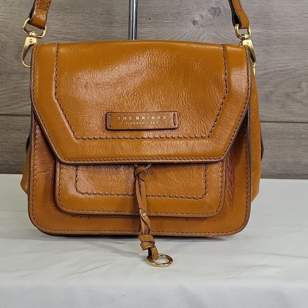 The Bridge Firenze 1969 Brown Leather Crossbody Bag - Picture 2 of 15